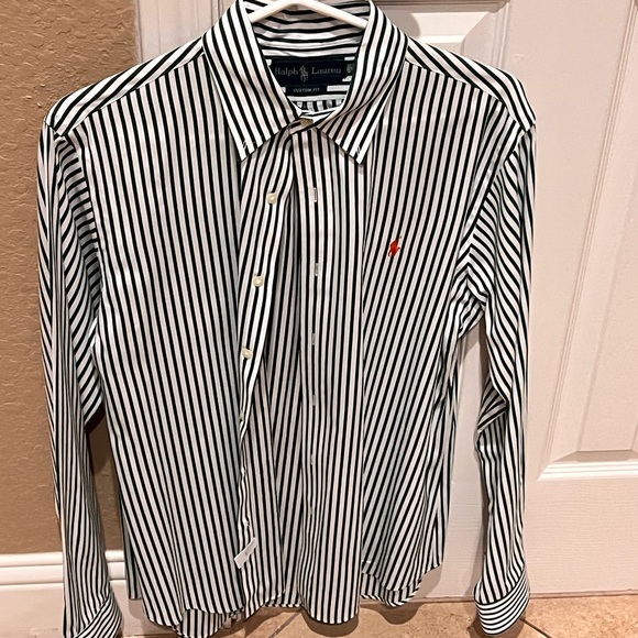 Ralph Lauren Other - Ralph Lauren Men’s Green & White Striped Button-Down Shirt